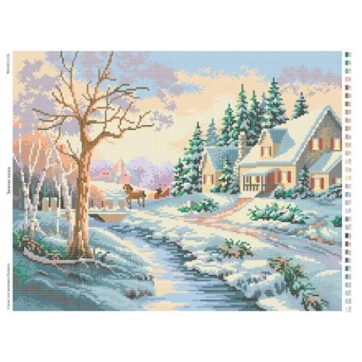 ЧВ-6021 Зимняя сказка. Схема для вышивки бисером. Бисерок