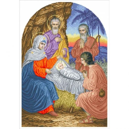 І-РХ (набор) Рождество Христово. Набор для вышивки бисером БС Солес