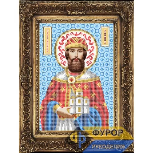 ФР-ИБ4-034-1 Даниил Святой Благоверный Князь. Схема для вышивки бисером ТМ Фурор Рукоделия