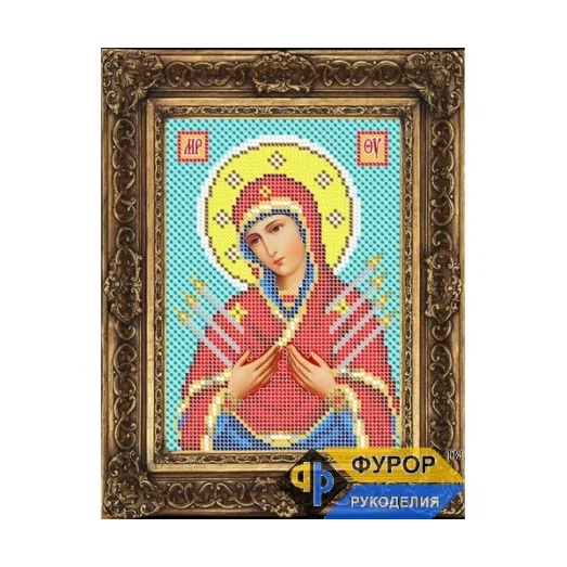 ФР-ИБ5-040 Семистрельная Пресвятая Богородица. Схема для вышивки бисером ТМ Фурор Рукоделия