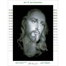 ІС Иисус Спаситель. Схема для вышивки бисером БС Солес