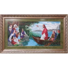 ІЧ Иисус в лодке. Схема для вышивки бисером БС Солес