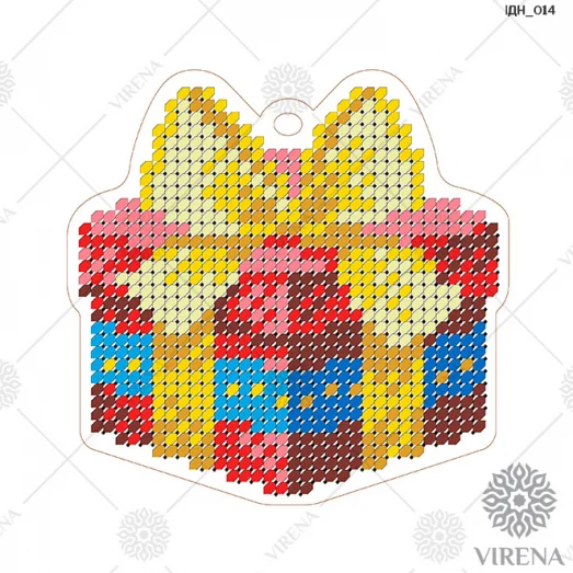 ИДН-014 Игрушка деревянная новогодняя Подарочек. ТМ Вирена