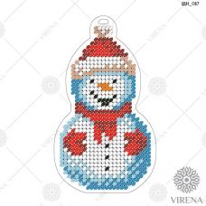 ИДН-017 Игрушка деревянная новогодняя Снеговик. ТМ Вирена