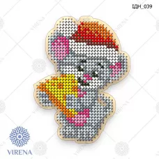 ИДН_039 Игрушка деревянная новогодняя Мышка. ТМ Вирена
