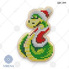 ИДН_044 Игрушка деревянная новогодняя Змея. ТМ Вирена