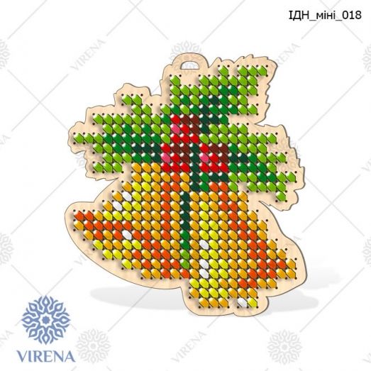 ИДН_мини_018 Игрушка деревянная новогодняя под вышивку. ТМ Вирена