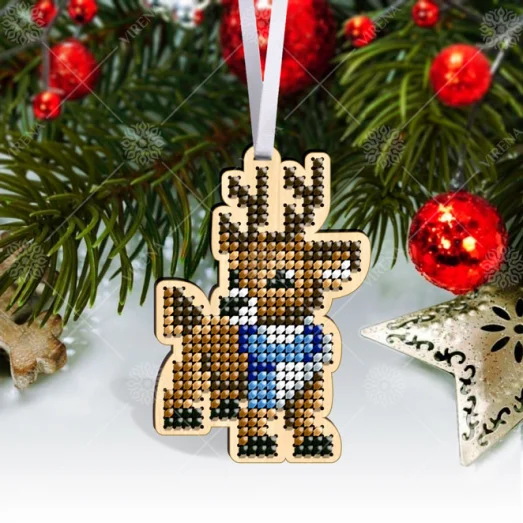 ИДН_мини_033 Игрушка деревянная новогодняя под вышивку. ТМ Вирена