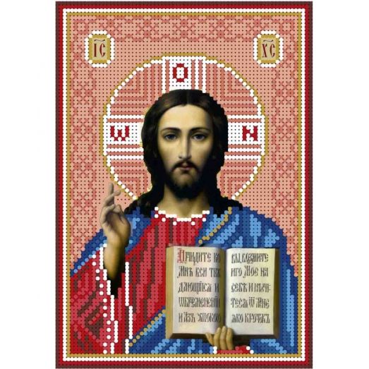 А5-И-077 Иисус Христос (Красный). Схема для вышивки бисером ТМ Acorns