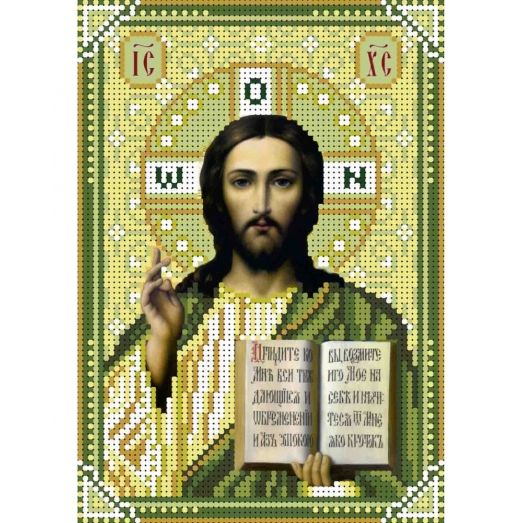А5-И-102 Иисус Христос (Зеленый). Схема для вышивки бисером ТМ Acorns