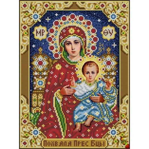 ИК3-0326 Похвала Пресвятой Богородицы (Венчальная пара). Схема для вышивки бисером Феникс
