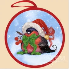 ИКБ-004 Праздничный гость. Елочная игрушка для вышивки бисером ТМ Маричка