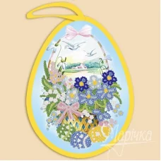 ИКБ-018 Пасхальная игрушка Корзинка для вышивки бисером ТМ Маричка