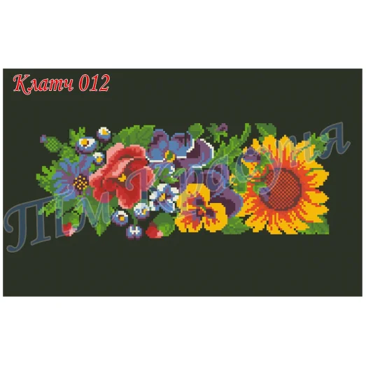 КЧ-012 (черная) Заготовка для вышивки клатча. ТМ Красуня