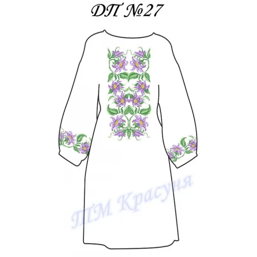 ДП-027 Заготовка детское платье для вышивки. ТМ Красуня
