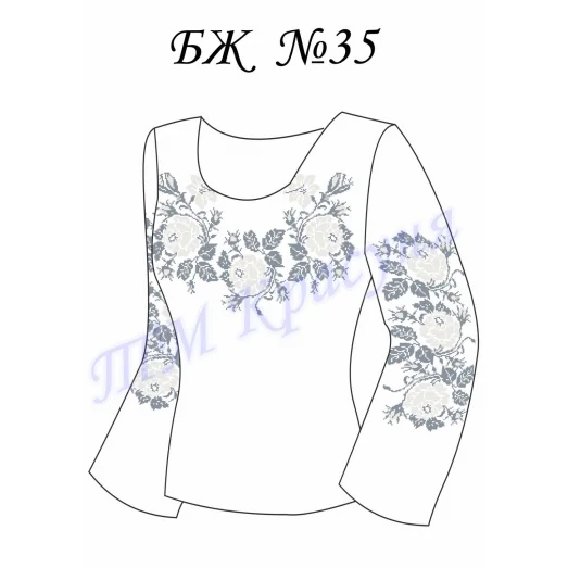 БЛ-035 Заготовка блуза женская для вышивки. ТМ Красуня