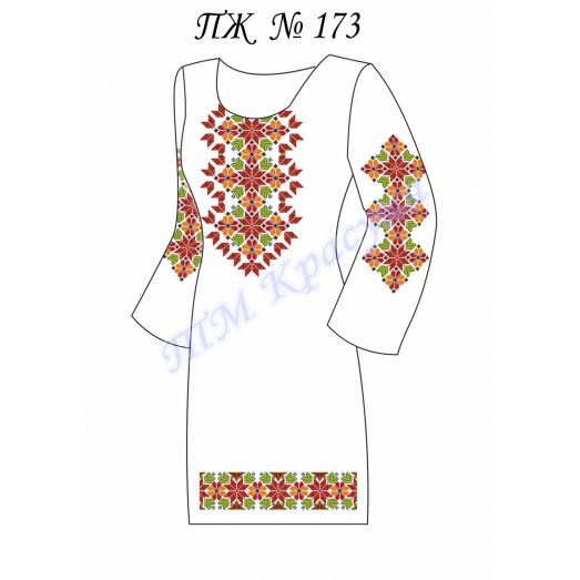 ПЖ-173 Заготовка платья для вышивки ТМ Красуня