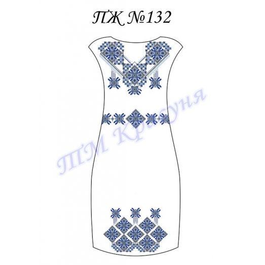 ПЖ-132 Заготовка платья для вышивки ТМ Красуня