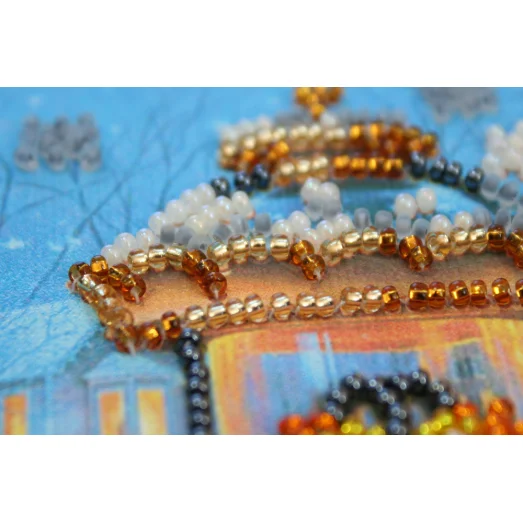 АО-031 С Новым годом. Набор-открытка для вышивки бисером Абрис Арт