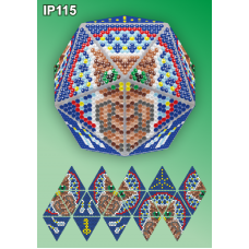 IP-115 Новогодний шар Сова. Ловец снов. Набор для выкладки пластиковыми алмазиками ТМ Вдохновение