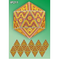 IP-211 Новогодний шар. Набор для выкладки пластиковыми алмазиками ТМ Вдохновение