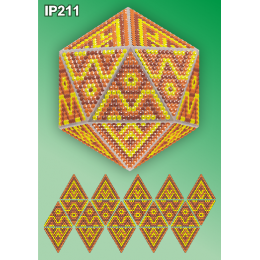 IP-211 Новогодний шар. Набор для выкладки пластиковыми алмазиками ТМ Вдохновение