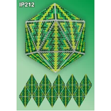 IP-212 Новогодний шар. Набор для выкладки пластиковыми алмазиками ТМ Вдохновение