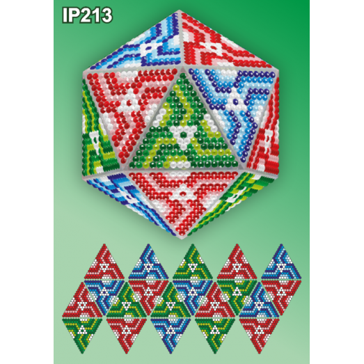IP-213 Новогодний шар. Набор для выкладки пластиковыми алмазиками ТМ Вдохновение