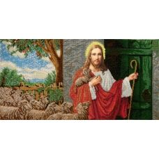ІСД Иисус стучится в дверь. Схема для вышивки бисером БС Солес