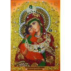И-6 Набор для вышивания хрустальными камнями Образ Божьей Матери "Владимирская"