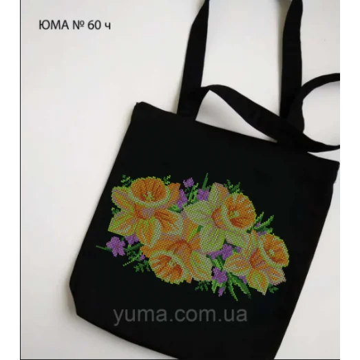 ЮМА-СК-60Ч Пошитая сумка под вышивку бисером ТМ ЮМА