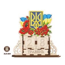 KLD-004_UA Герб Украины. Заготовка для вышивки по дереву Вечный календарь ТМ WoodStitch