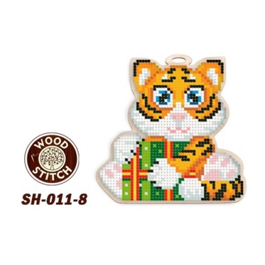 SH-011/8 Тигр.  Восточный гороскоп. Заготовка для вышивки бисером. ТМ WoodStitch