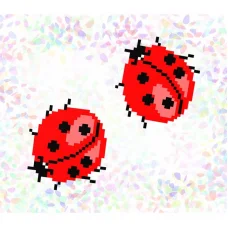 К-103 Божьи коровки.Водорастворимый флизелин для вышивки Confetti (закончились)