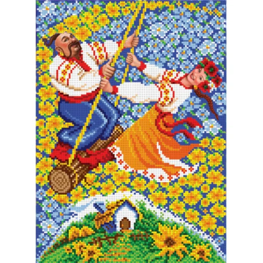 БИС-7514 На качелях. Схема для вышивки бисером Арт Лар