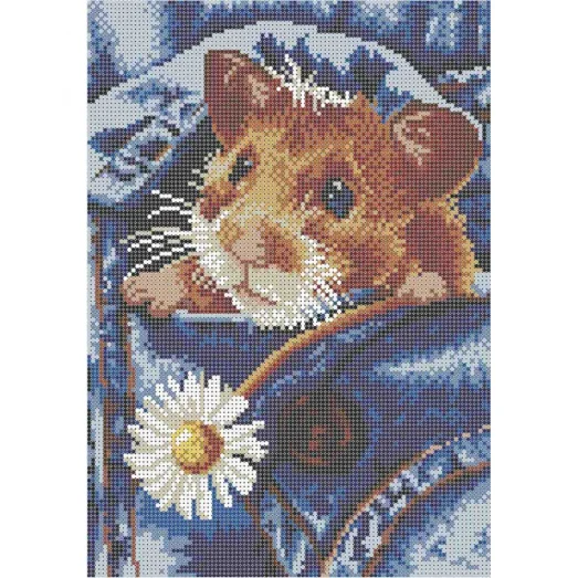 А4-К-421 Карманный хомяк. Схема для вышивки бисером ТМ Acorns