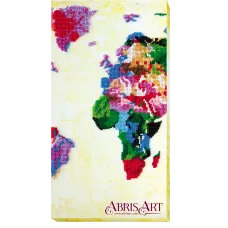 АВ-464 Карта мира. Набор для вышивки бисером. Абрис Арт