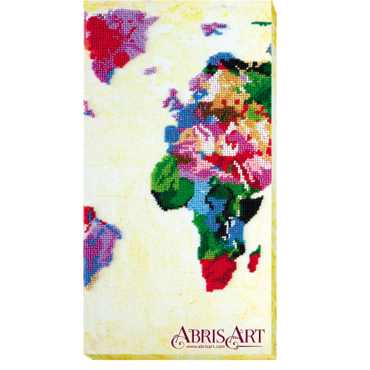 АВ-464 Карта мира. Набор для вышивки бисером. Абрис Арт