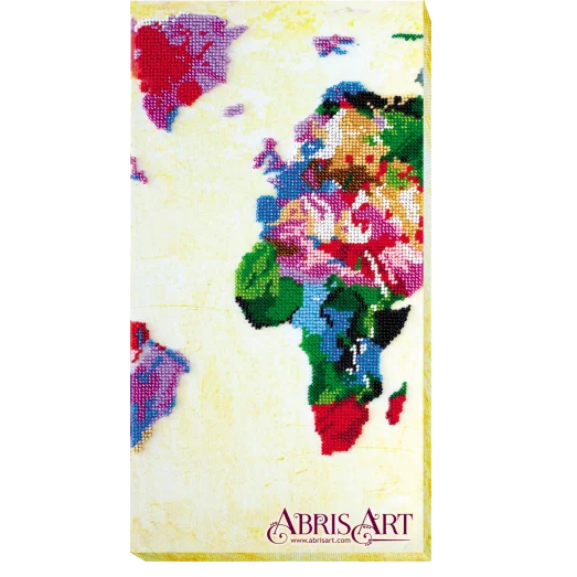 АВ-464 Карта мира. Набор для вышивки бисером. Абрис Арт