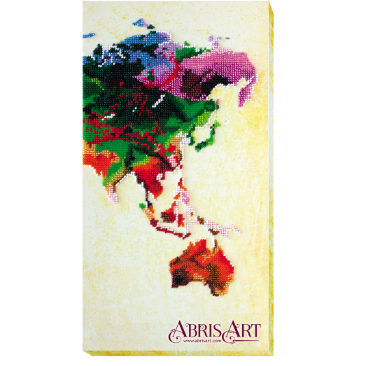 АВ-465 Карта мира. Набор для вышивки бисером. Абрис Арт