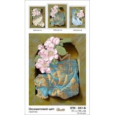 ЗПК-041-Б Бархатное цветение (триптих). Схема для вышивки бисером Золотая Подкова