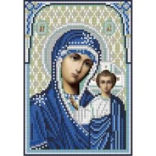 А5-И-076 Казанская богородица (синий). Схема для вышивки бисером ТМ Acorns