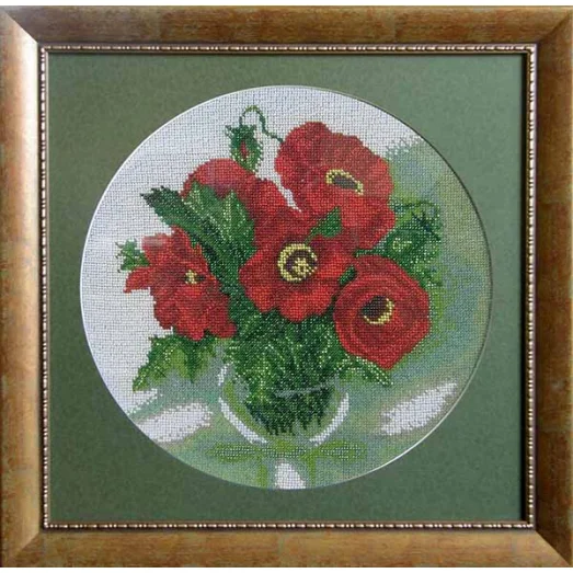 КВ-02 Маки Схема для вышивки бисером. БС Солес