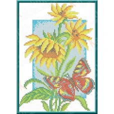 КББ-4002 На подсолнухах. Схема для вышивки бисером. Каролинка ТМ