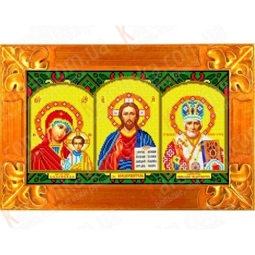 КБИ-3002(Ж) Икона - Троица. Схема для вышивки бисером. Каролинка ТМ