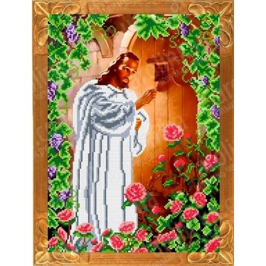 КБИ-3058 Иисус, стучащий в дверь. Схема для вышивки бисером. Каролинка ТМ