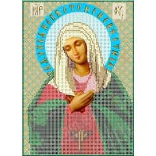 КБИ-4012 Икона Пресвятой Богородицы Умиление. Схема для вышивки бисером. Каролинка ТМ