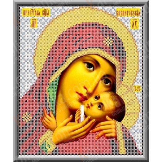 КБИ-4017 Чудотворная Икона Богородицы Касперовская. Схема для вышивки бисером. Каролинка ТМ