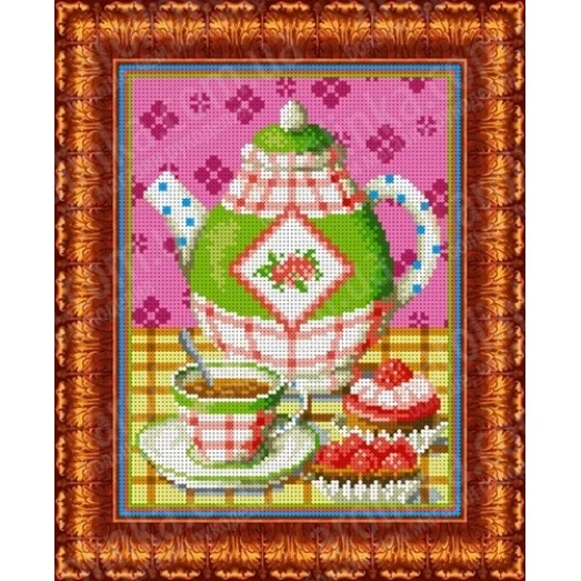 КБЛ-4018 Чаепитие. Схема для вышивки бисером. Каролинка ТМ