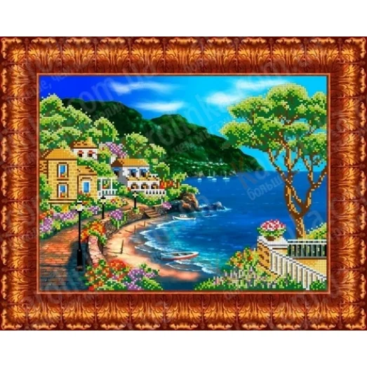 КБП-3005 Южный берег. Схема для вышивки бисером. Каролинка ТМ